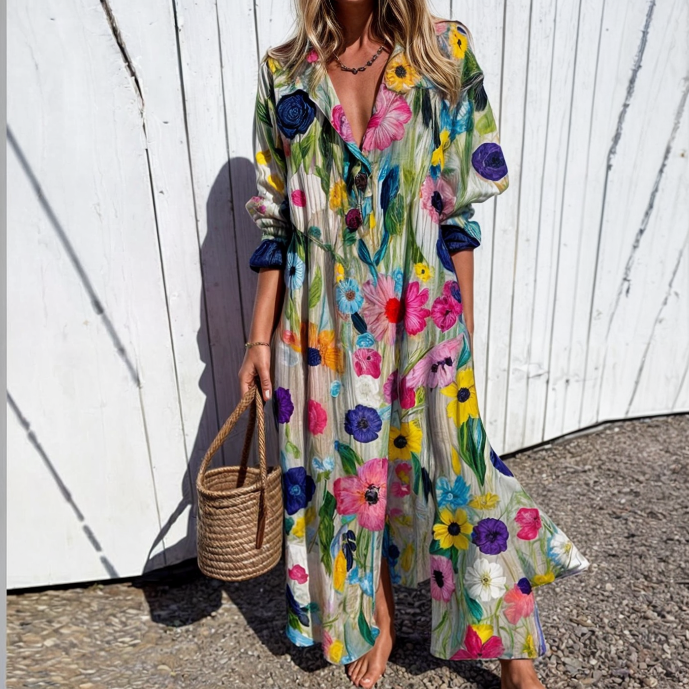Odile™ - Kleurrijke jurk voor de lente en zomer