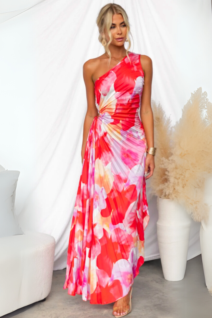 Alma™ - Elegante geplooide zomerjurk