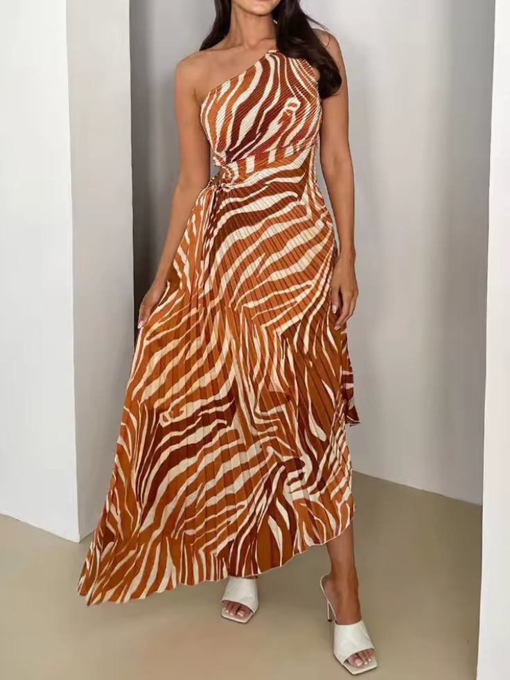 Alma™ - Elegante geplooide zomerjurk