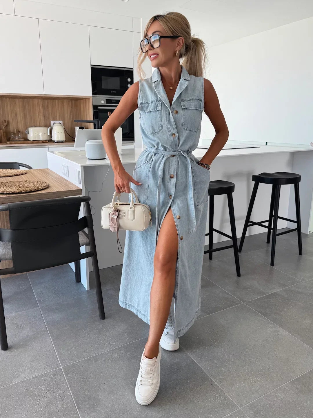 Diane™ - Maxi Denim Jurk