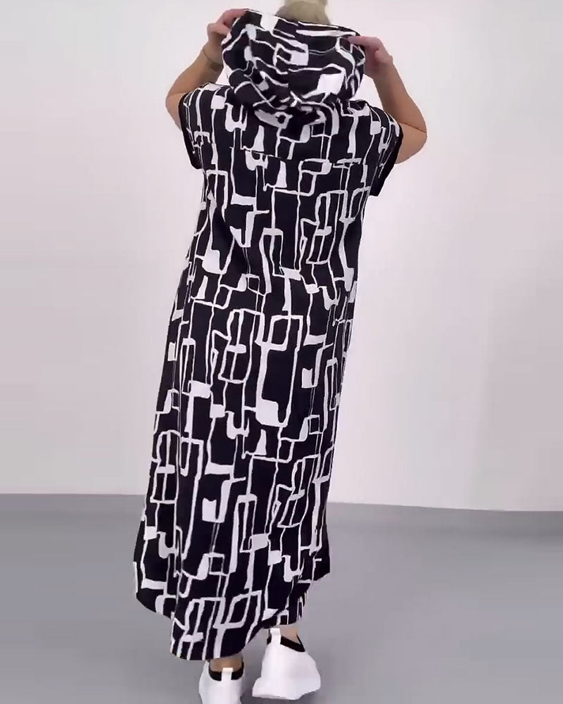 Ilana™ - Maxi Contrast Rits Jurk