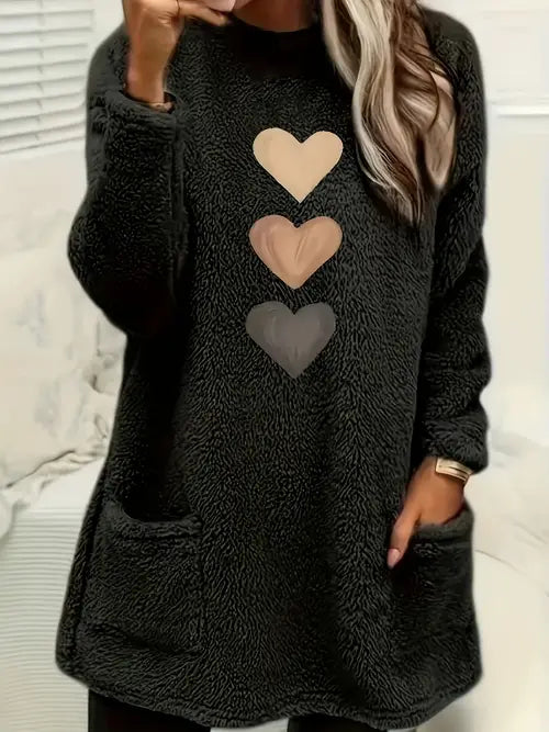 Patrice™ - Sweater dress met hartjes