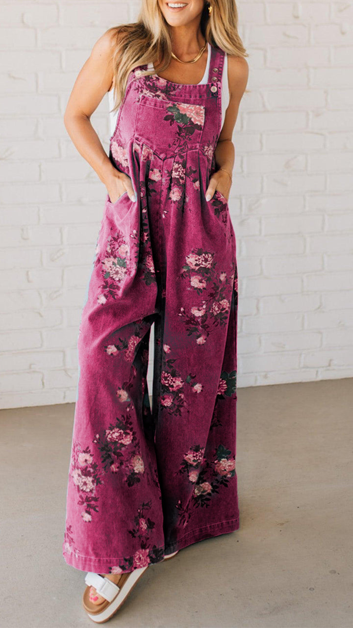 Elaria™ - Dames-Jumpsuit met print en zakken