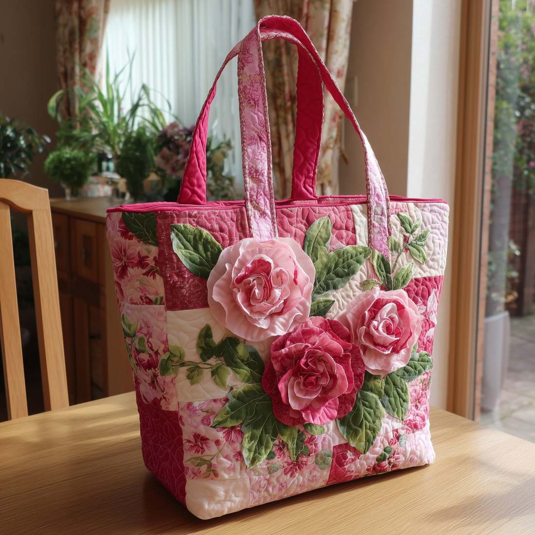 Gwenavella - Artistieke Tas met 3D Bloemmotief
