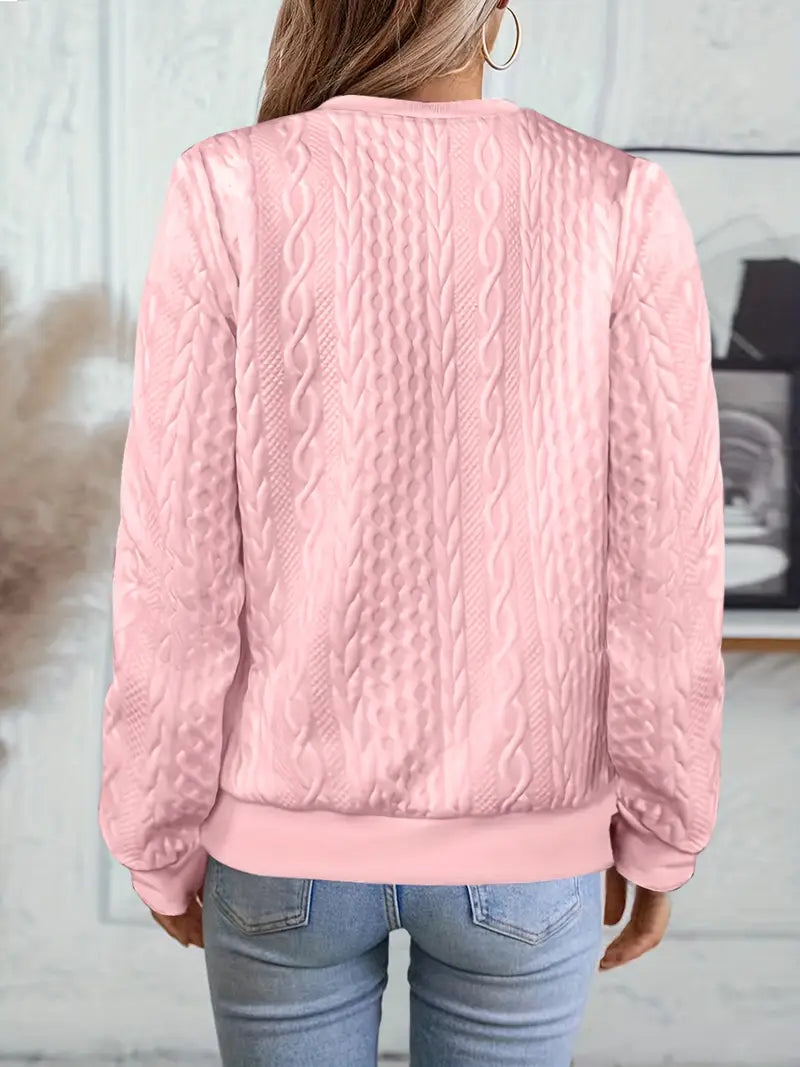 Elanisse™ - Casual damesjas met baseballkraag, ritssluiting, gestructureerde stof