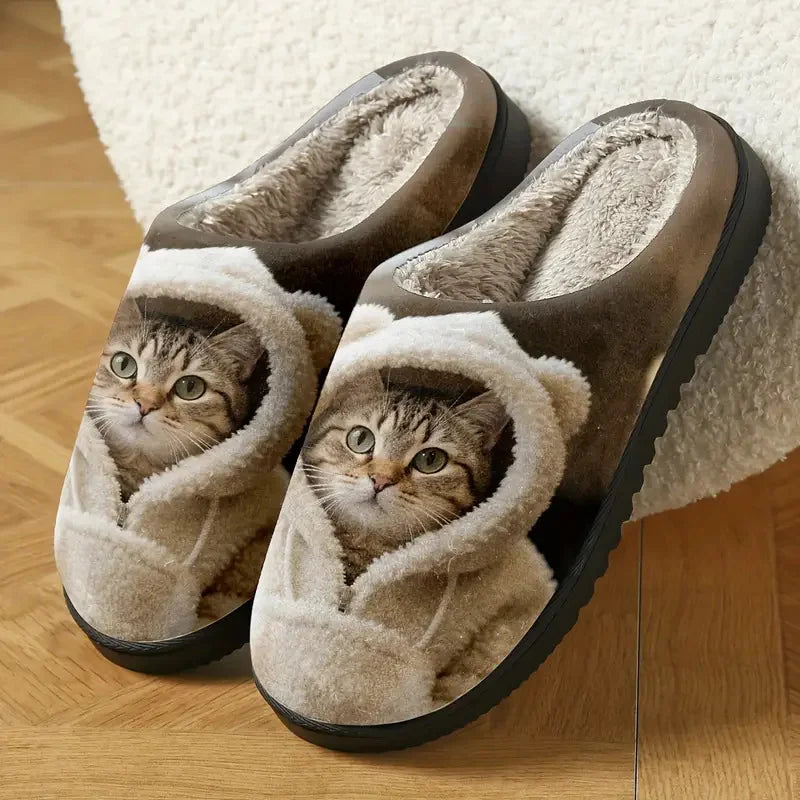 Oravellisse - Comfortabele Instap Pantoffels met 3D Kattenpatroon