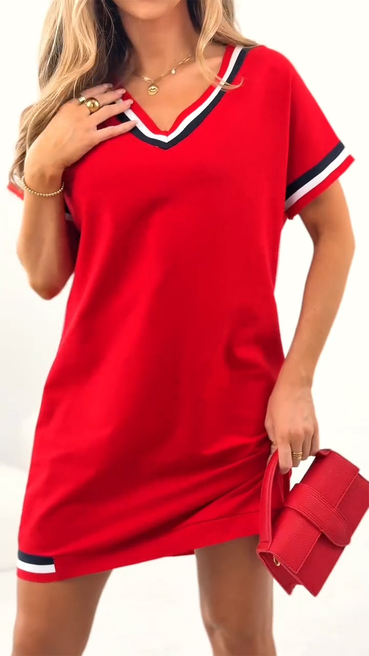 Daelora™ - Casual zomerjurk met contrasterende randen