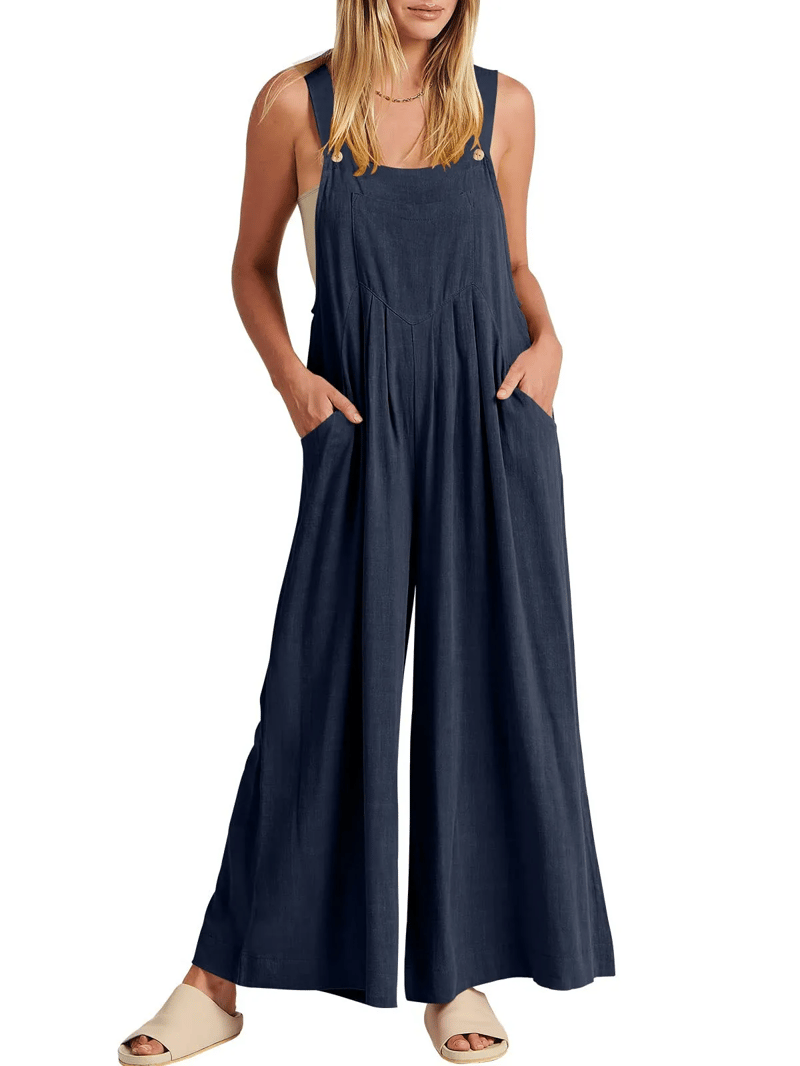 Giulena™ - Mouwloze jumpsuit met wijde pijpen