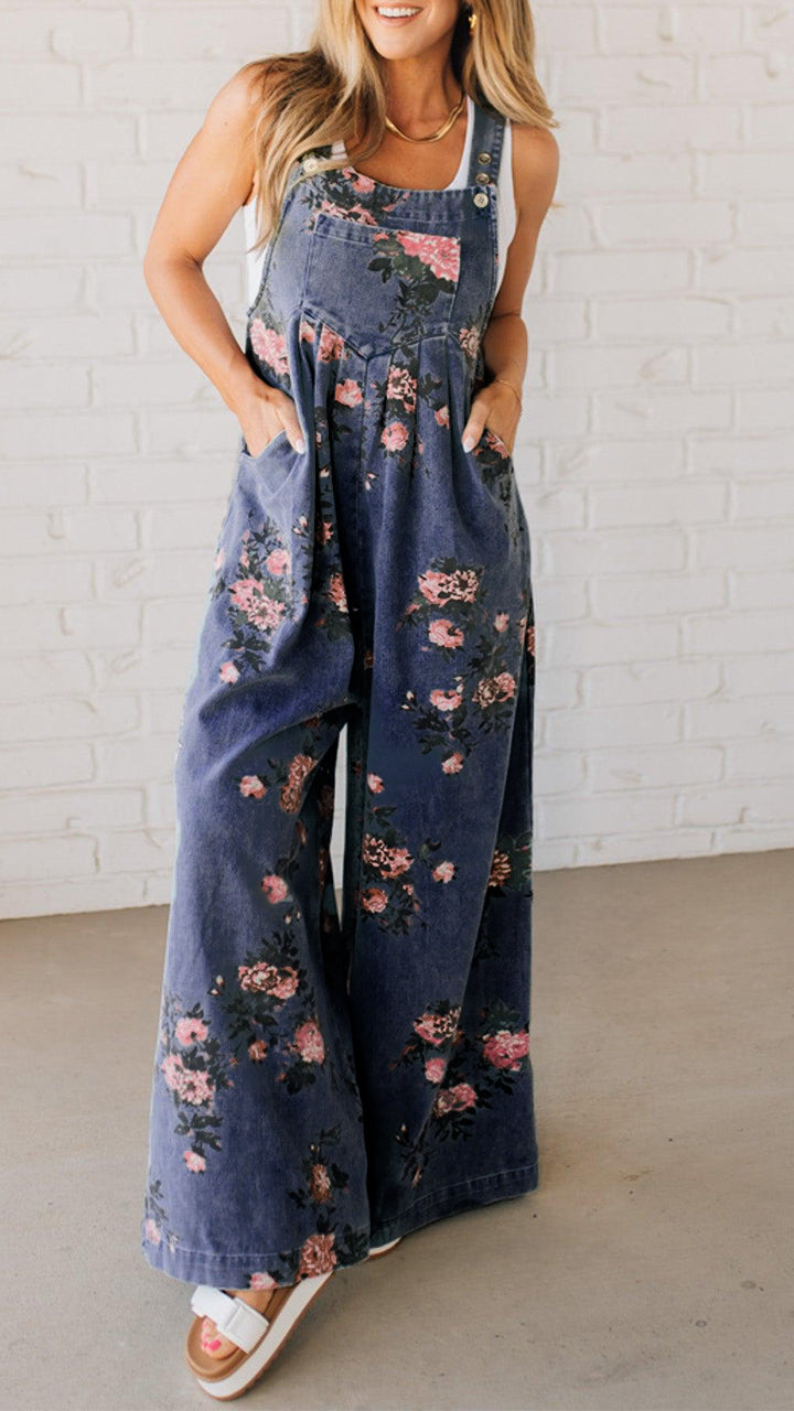Elaria™ - Dames-Jumpsuit met print en zakken