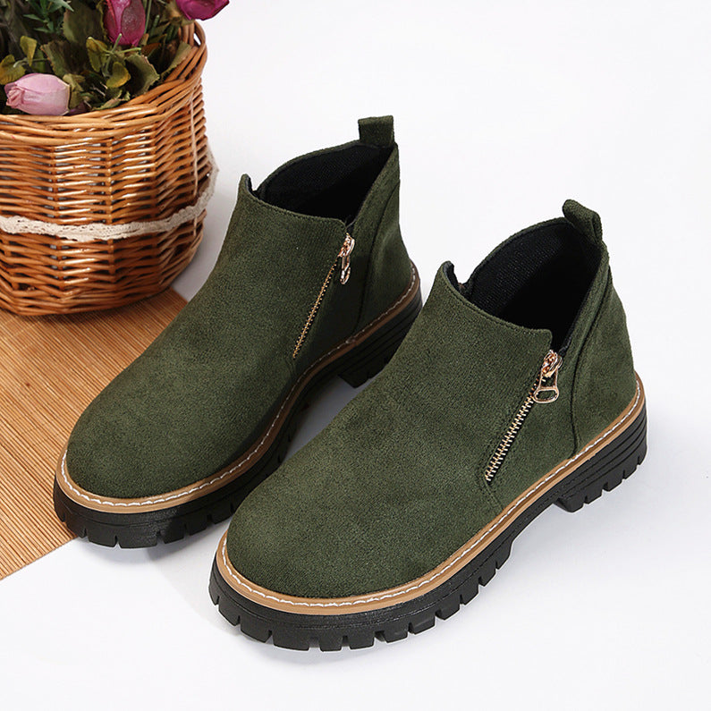 Isanoria - Comfortabele Dames Enkellaarsjes in Chic Suède