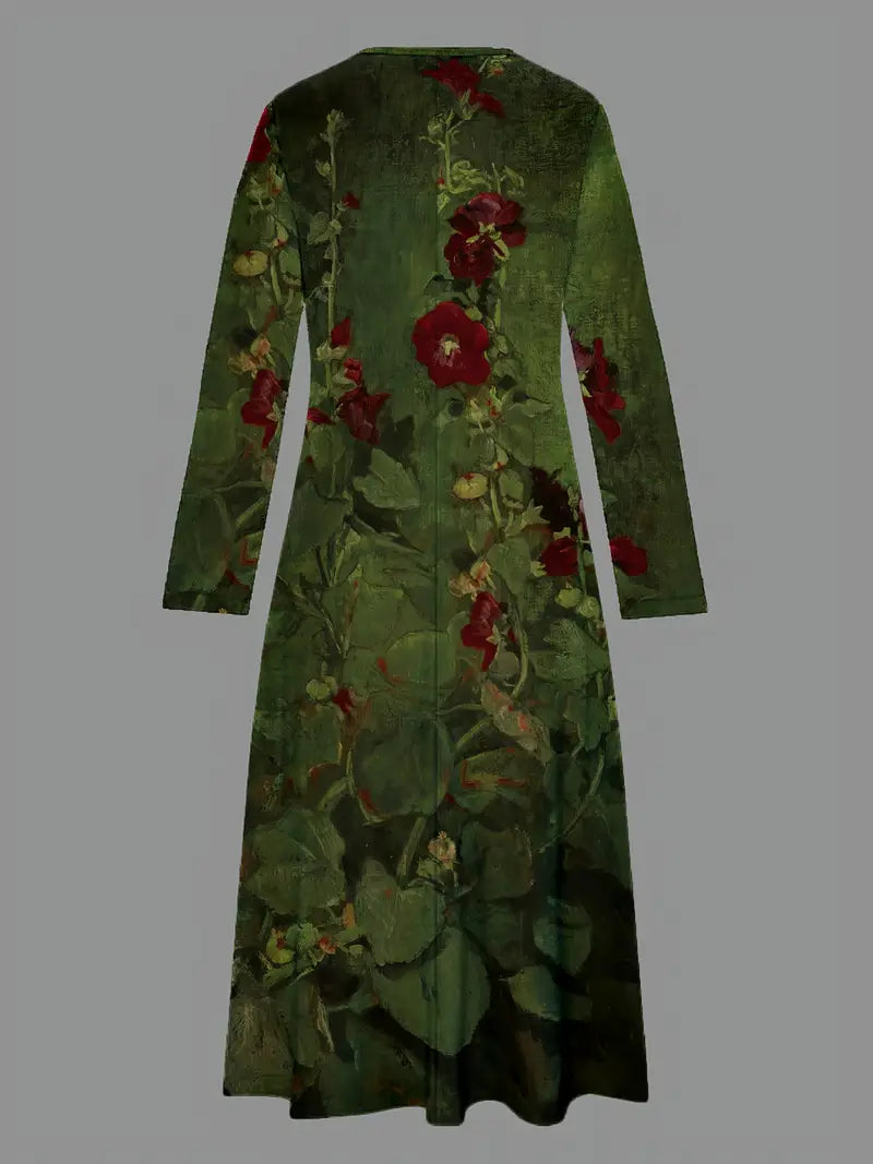 Stéphane™ - Prachtige midi jurk met bloemen voor het aankomende seizoen