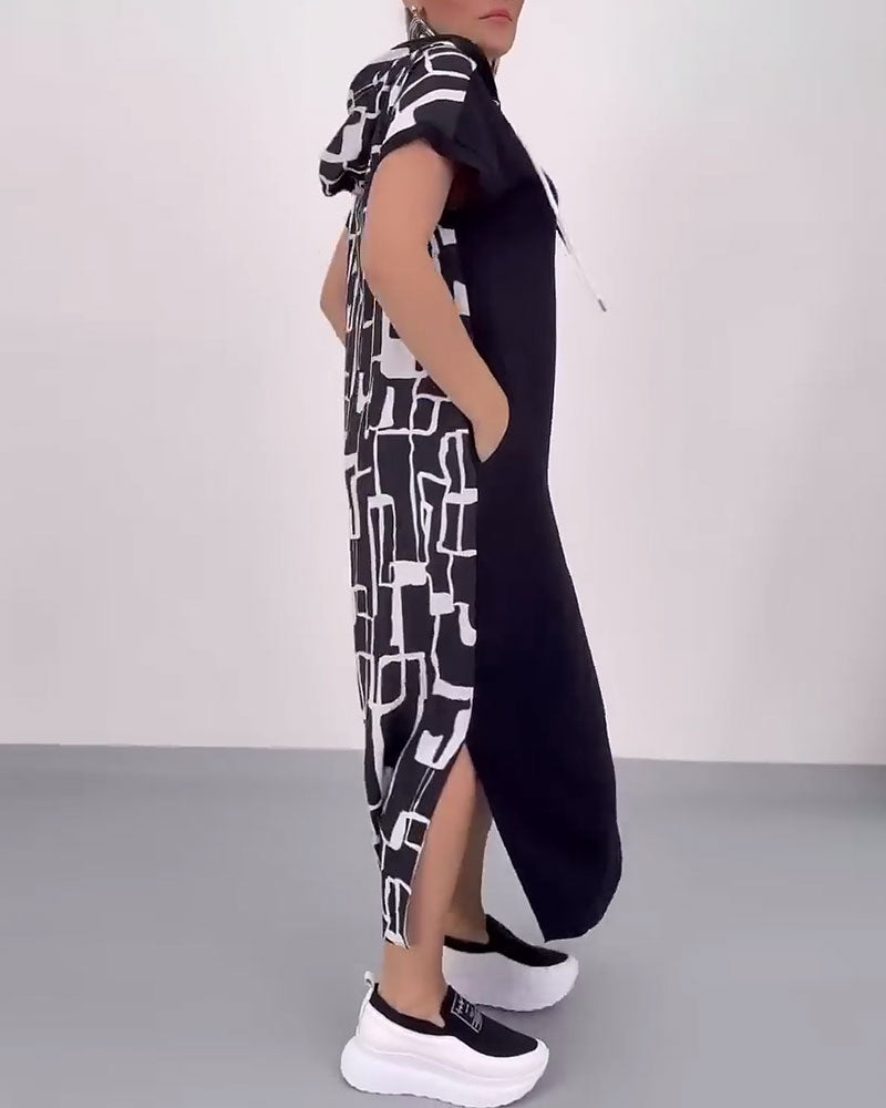 Ilana™ - Maxi Contrast Rits Jurk