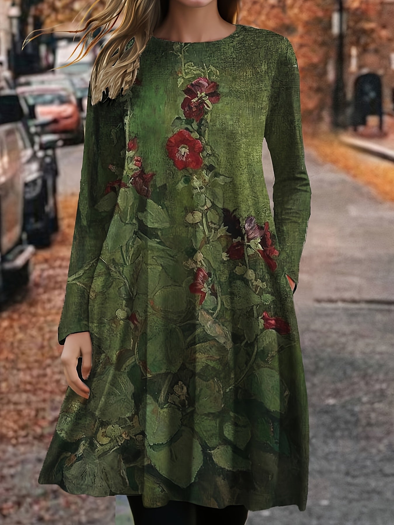 Stéphane™ - Prachtige midi jurk met bloemen voor het aankomende seizoen