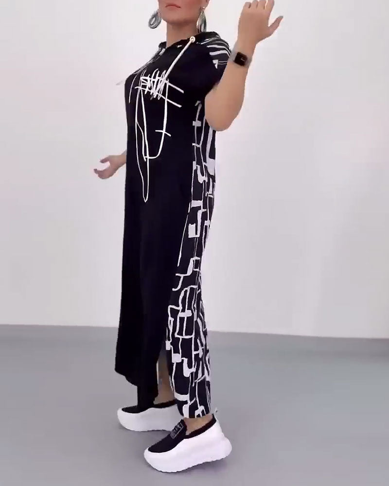 Ilana™ - Maxi Contrast Rits Jurk