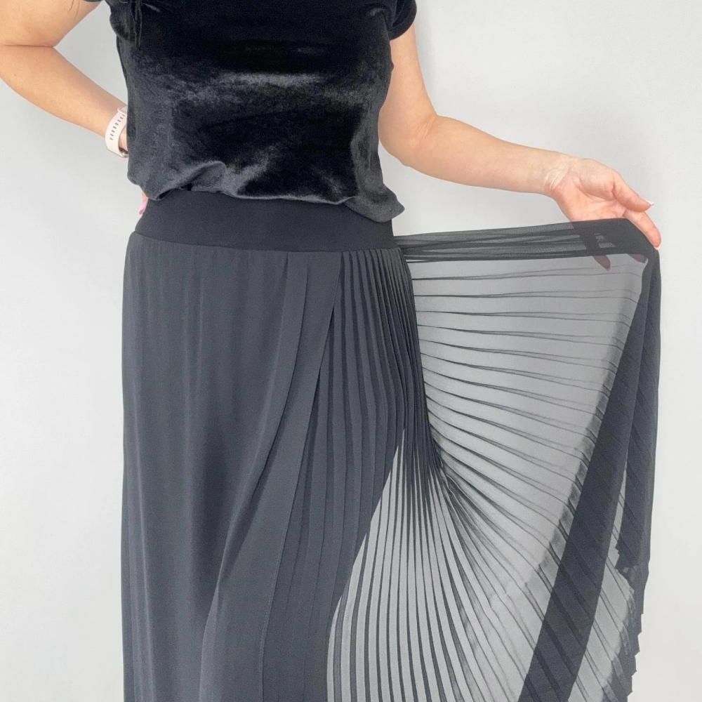 Helissavine - Culotte Broek Met Transparante Lagen En Plooien