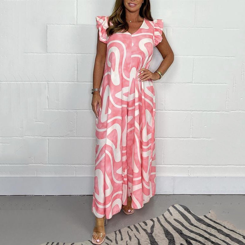 Adelinae™ Jumpsuit met elegante geometrische print