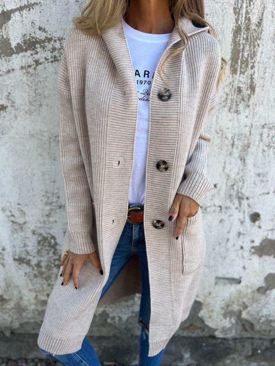 Ursule™ - Elegant lang gebreid vest