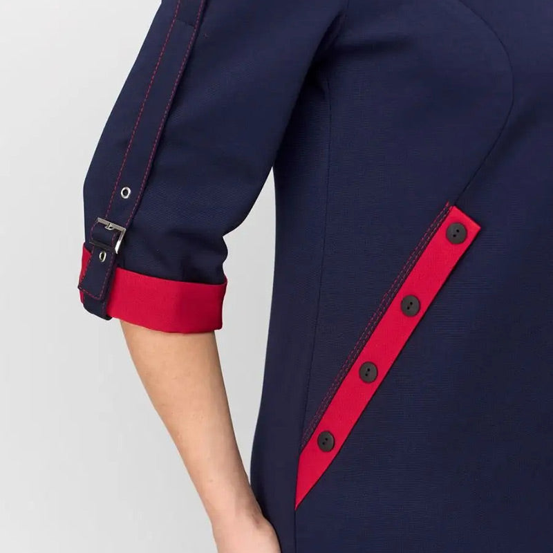 Hermine™ - Elegante Vrouwelijke Jurk met Zijrits