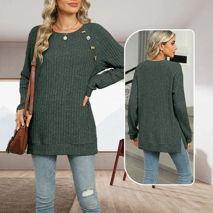 Aline™ - Elegante Damestrui met Decoratieve Knopen