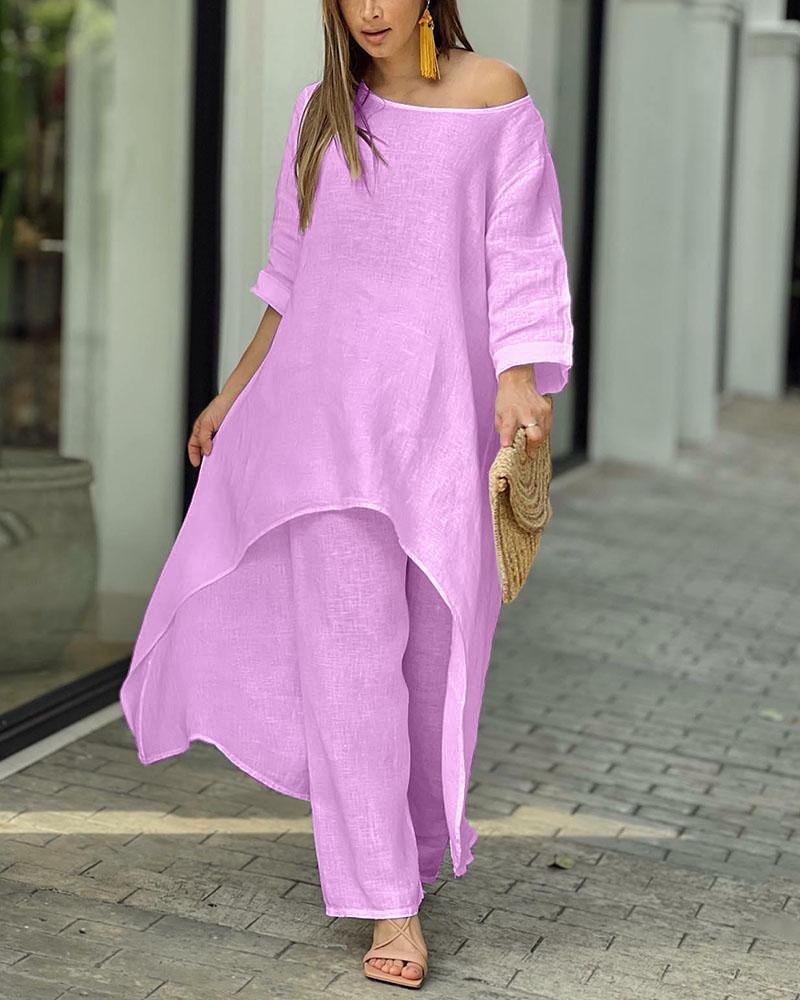 Clarisse™ - Casual linnen set voor dames