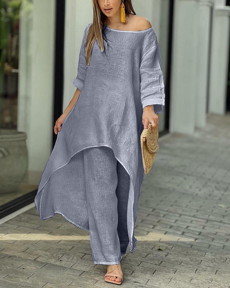 Clarisse™ - Casual linnen set voor dames