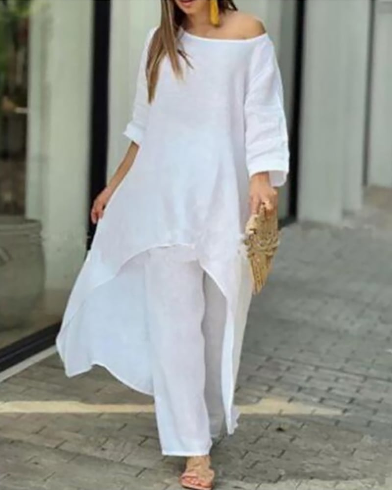 Clarisse™ - Casual linnen set voor dames