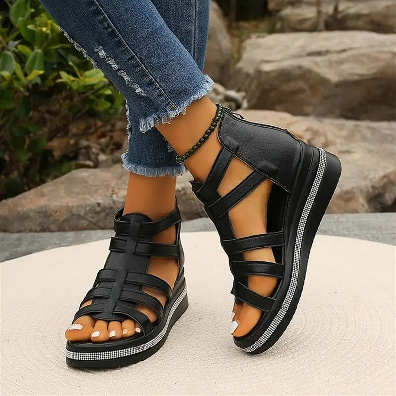 Amira™ - Strass sleehak sandalen