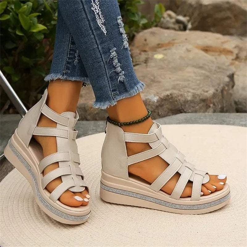 Amira™ - Strass sleehak sandalen