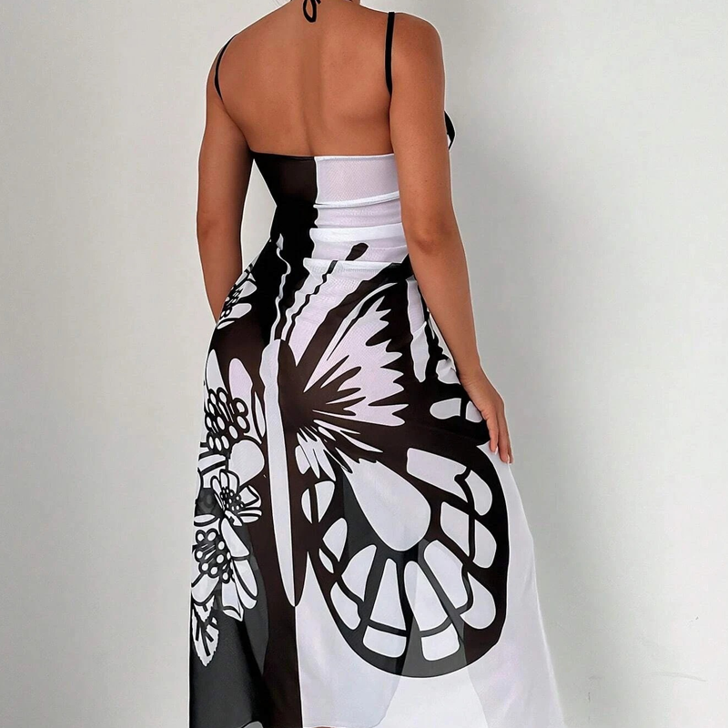 Kassara™ - Dames Badpak Cover-up met Vlinderpatroon