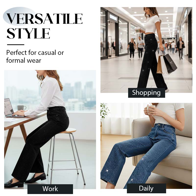 Lunessavelle - Elegante Jeans Voor Vrouwen Met Strass