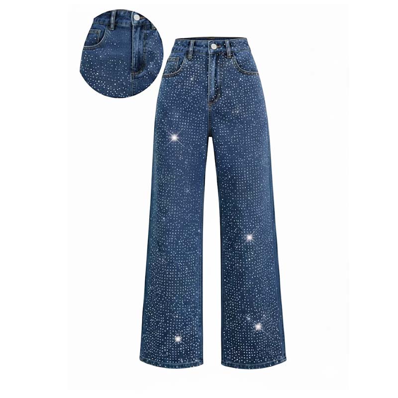 Lunessavelle - Elegante Jeans Voor Vrouwen Met Strass